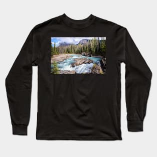 Natural Bridge in Green and White Long Sleeve T-Shirt